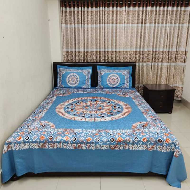 King,Size,Panel,Bed,sheet,with,Matching,Pillow,cover