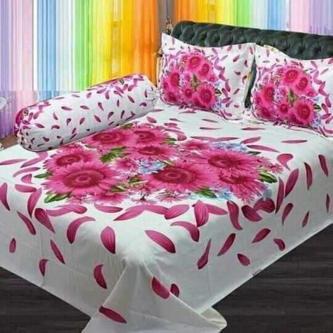 Bedsheet, 3D Bedsheet, Cotton Bedsheet, King Size Bedsheet, Premium Bedsheet, Bedroom Decor, Printed Bedsheet, Home Textile
