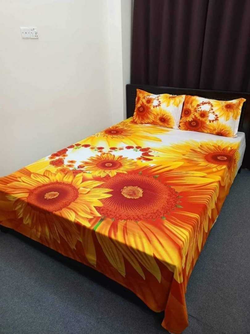 100%,Cotton,Multicolor,7.5,feet,by,8,feet,King,size,Bed,Sheet