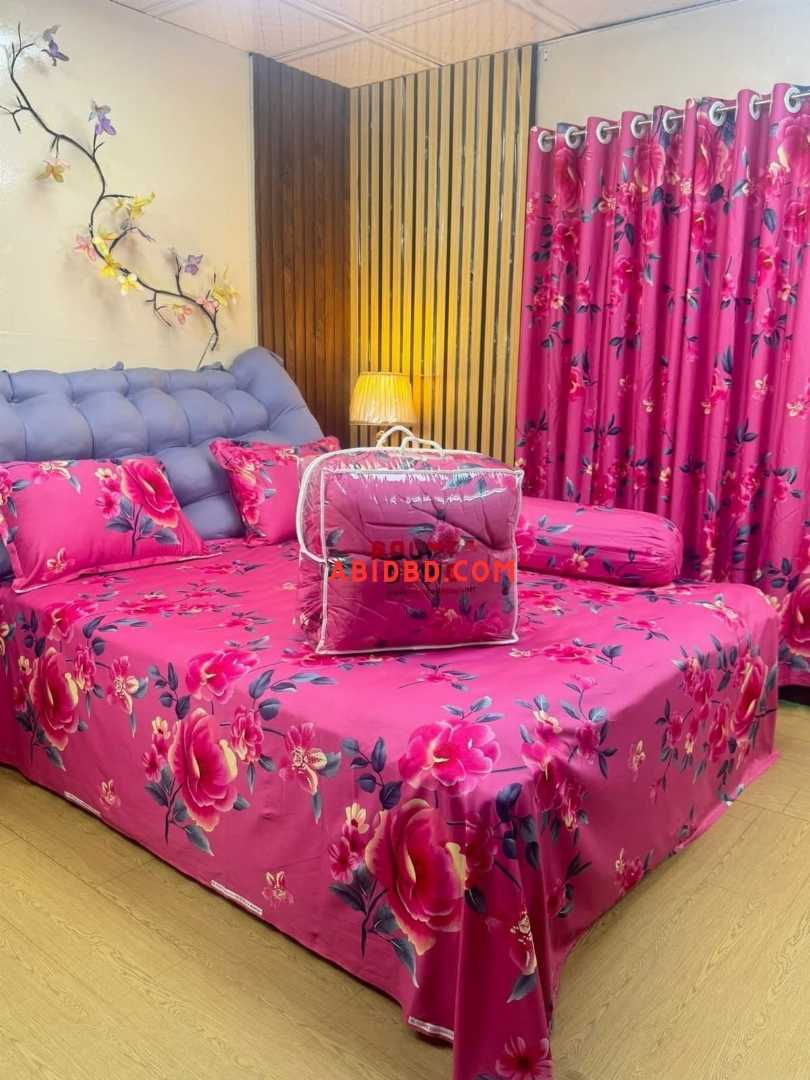 Premium,Quality,Luxury,panel,Cotton,Fabrics,Comforter,5,Pcs,Set