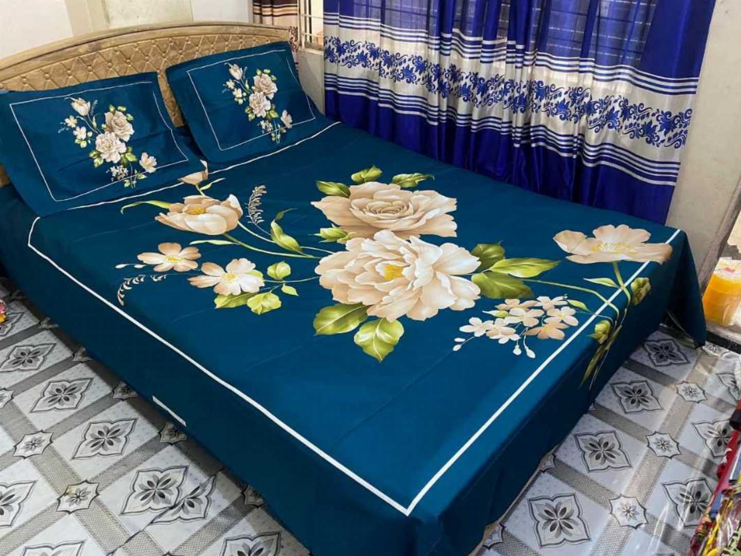 Bedsheet, 3D Bedsheet, Cotton Bedsheet, King Size Bedsheet, Premium Bedsheet, Bedroom Decor, Printed Bedsheet, Home Textile