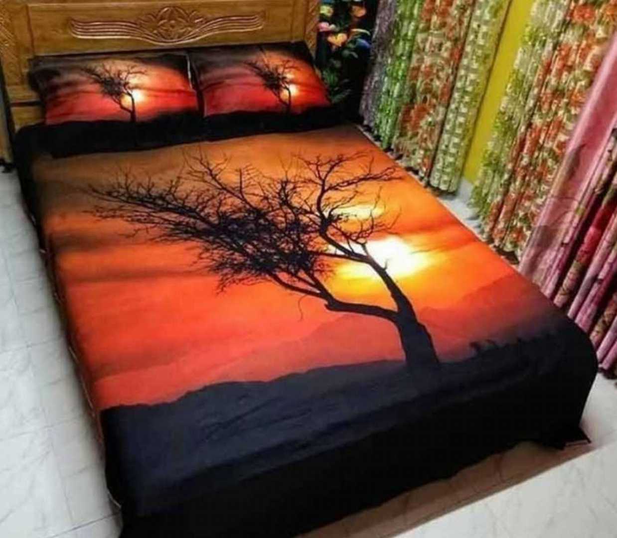 Bedsheet, 3D Bedsheet, Cotton Bedsheet, King Size Bedsheet, Premium Bedsheet, Bedroom Decor, Printed Bedsheet, Home Textile