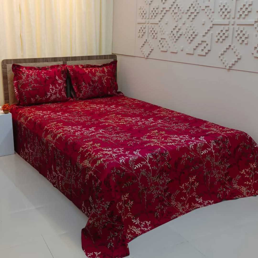 King,Size,Panel,Bed,sheet,with,Matching,Pillow,cover
