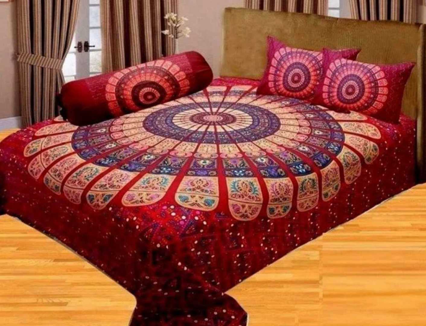 Bedsheet, 3D Bedsheet, Cotton Bedsheet, King Size Bedsheet, Premium Bedsheet, Bedroom Decor, Printed Bedsheet, Home Textile