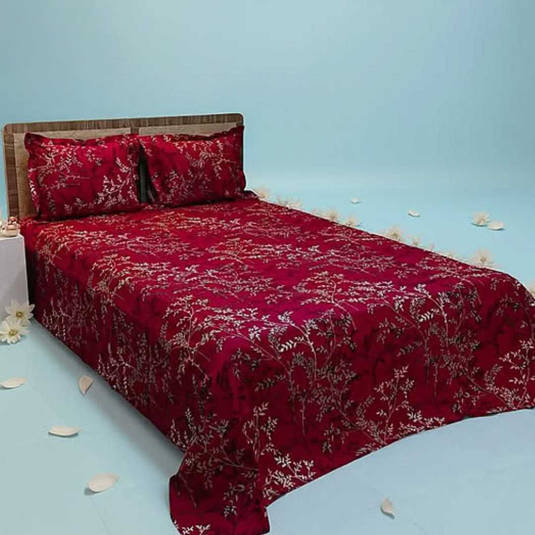 King,Size,Panel,Bed,sheet,with,Matching,Pillow,cover