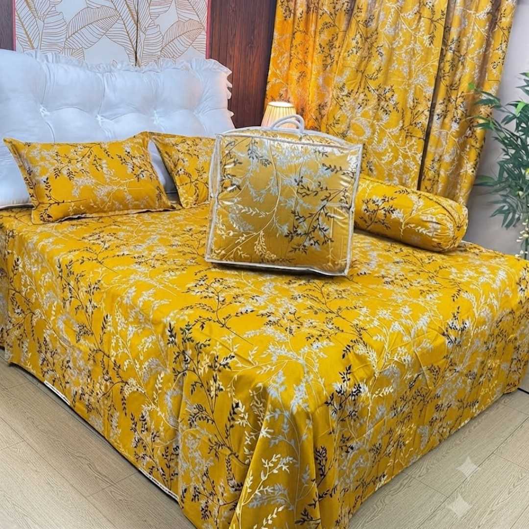 ৫,পিছ,সেট,প্রিমিয়াম,কোয়ালিটি,টুইল,কটন,ফেব্রিক্স,কমফোর্টার